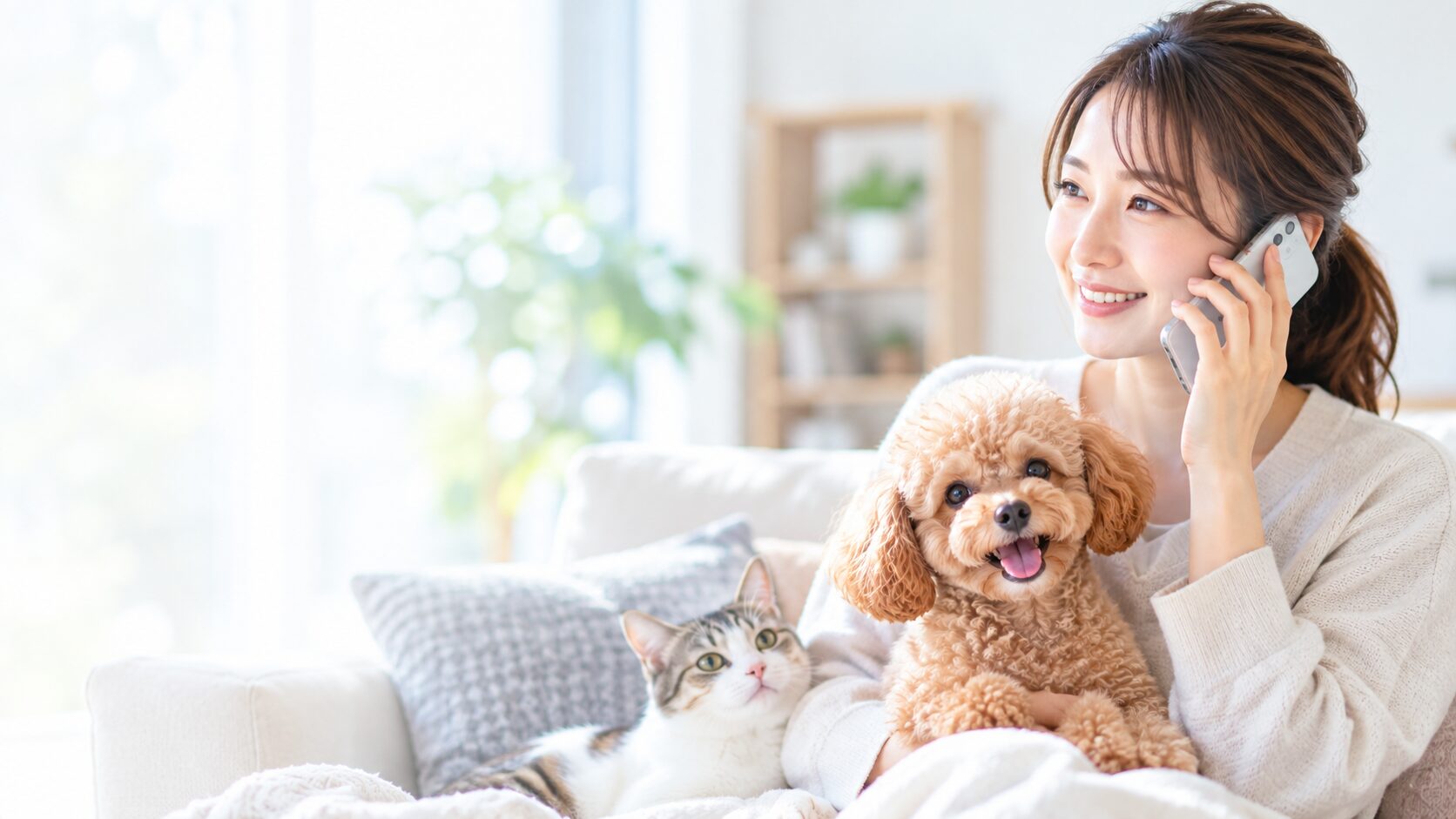 愛犬・愛猫について獣医師へ電話相談するイメージ